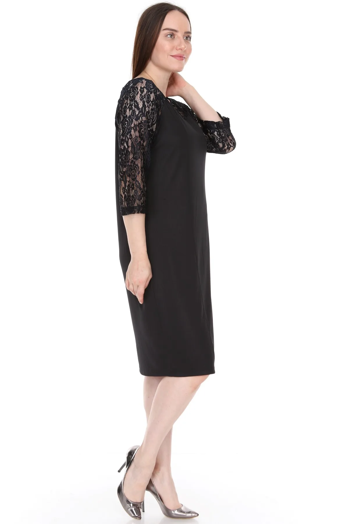 

Lir Women Large Size Robas Lace Dress Black 1564