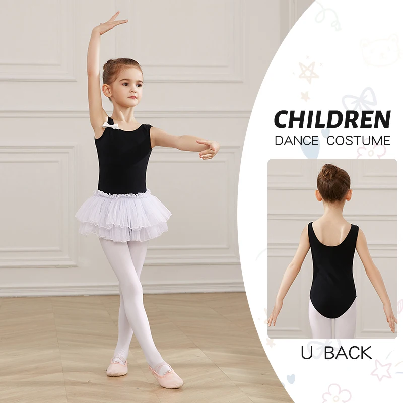 RUYBOZRY Ballet Leotard Dance Costume Gymnastics Cotton Kids Bodysuit Dance Outfit For Girls Dancewear Leotards Ballet Camisole