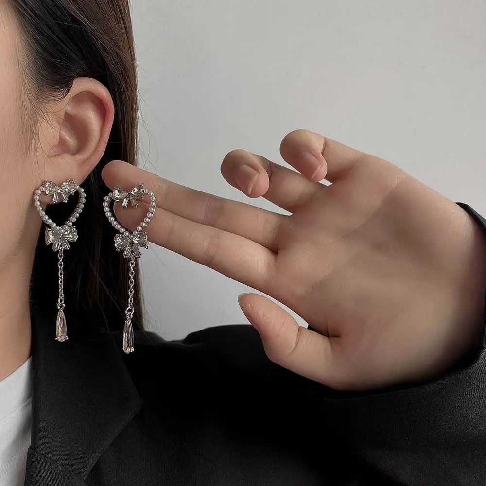 Женские серьги-подвески с жемчугом 1 пара |