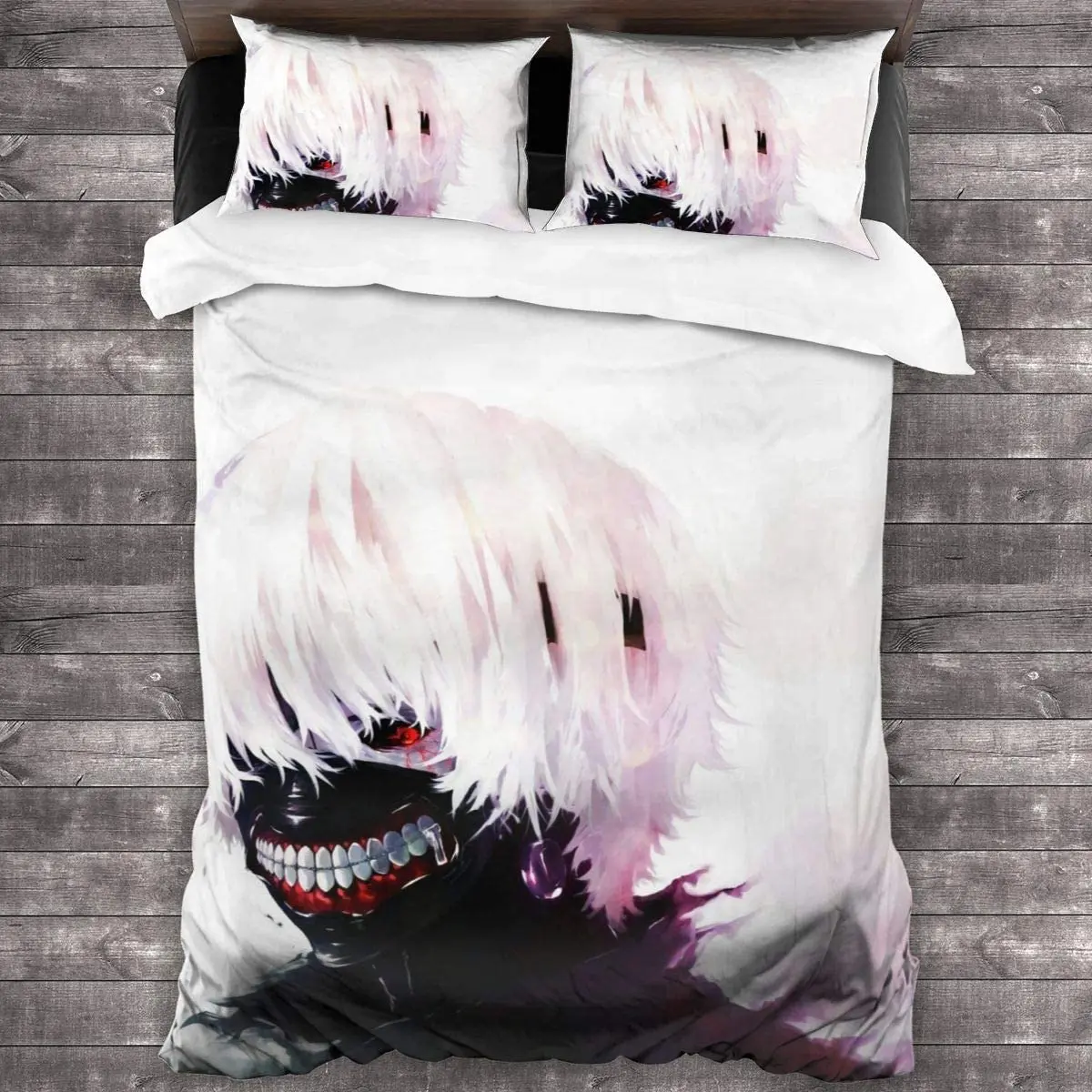 

Комплект постельного белья из 3 предметов с принтом «Токийский Гуль», пододеяльник, мягкий (без одеяла) Комплект постельного белья (1 пододея...