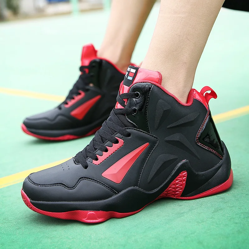 Men Women Basketball Shoes Lace-Up High Top Stable Breathable Sneakers Outdoor Couple Trend Athletic Shoes