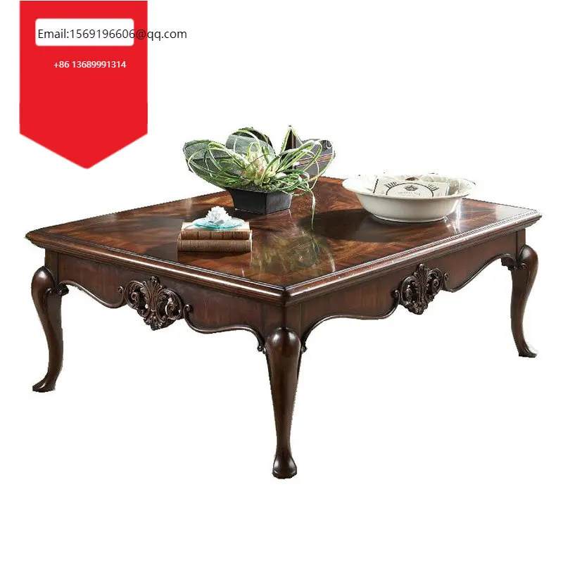 

Custom American exquisite retro rectangular coffee table living room furniture custom coffee table mahogany tea table