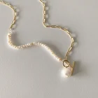 Ожерелье женское LOVOACC, с натуральным пресноводным жемчугом