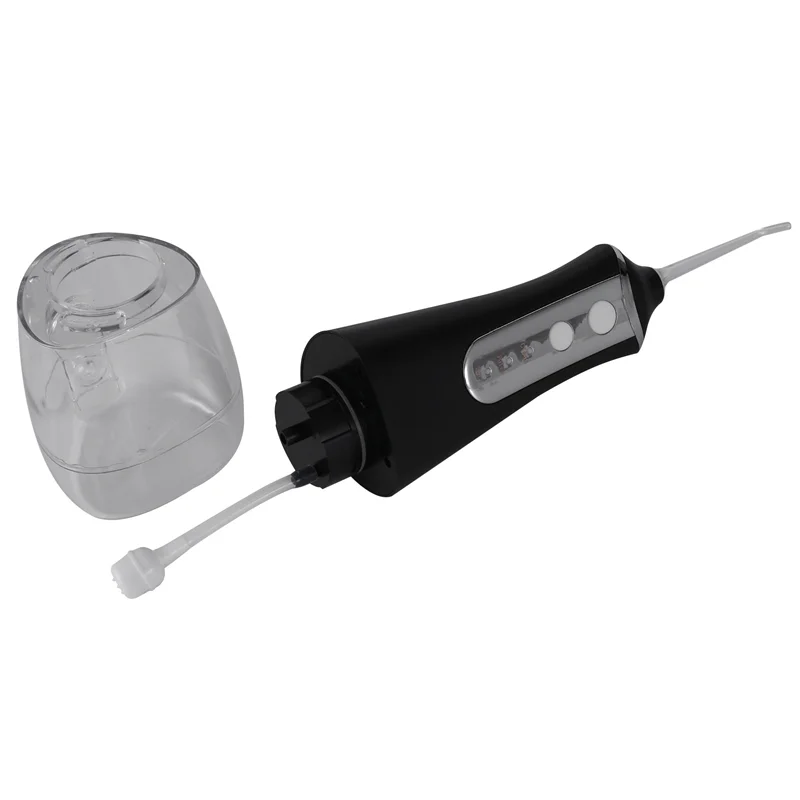 

Oral Irrigator 3 Modes Portable Rechargeable Dental Water Spray 5 Nozzles Waterproof 350Ml Tank Water Flosser Black