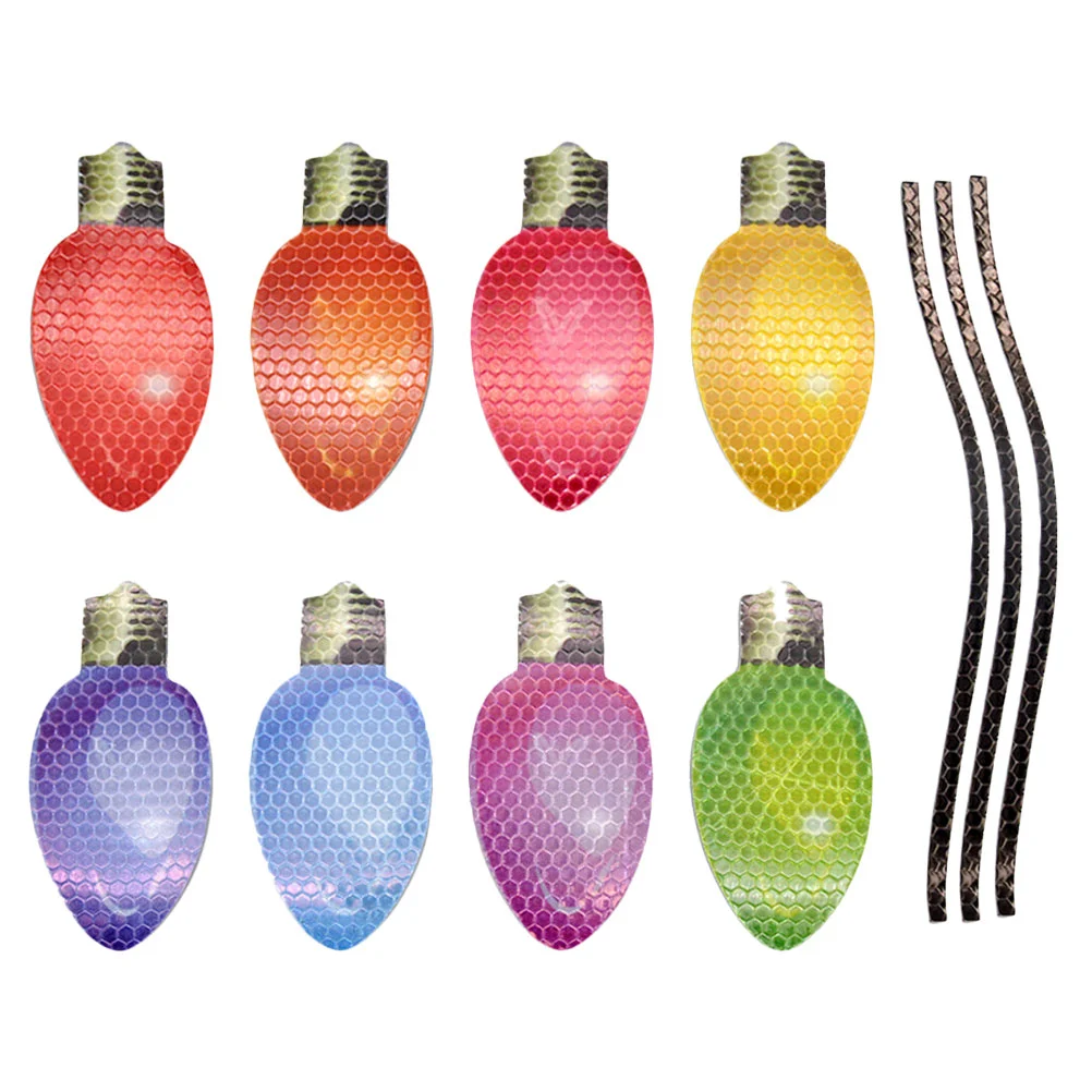 

Christmas Car Magnets Reflective Decorations Bulb Light Lights Magnet Refrigeratorstickers Decals Colorful Set Exterior Sticker