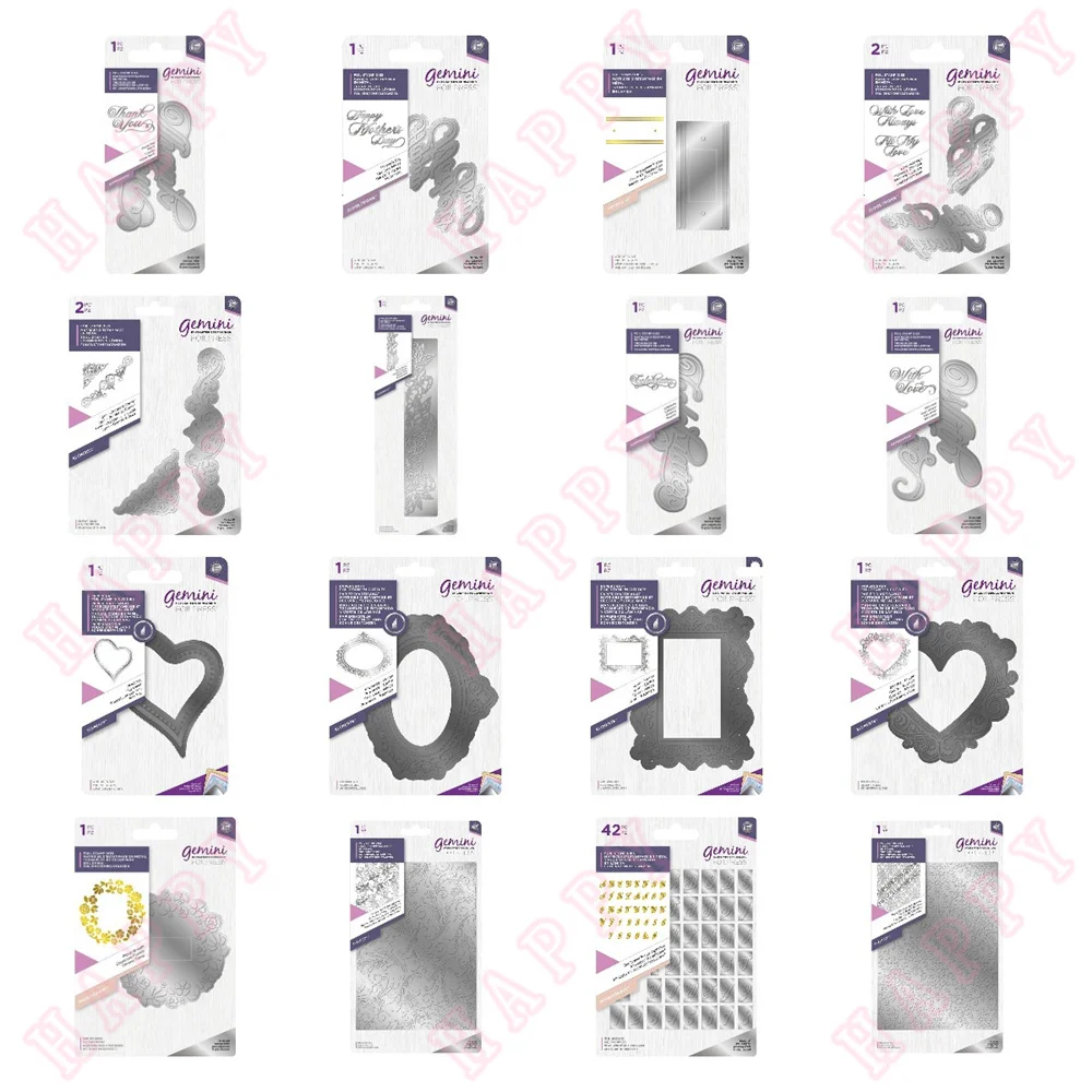 

Metal Cutting Hot Foil Many Words And Fancy Borders Template DIY Scrapbook Album Decoration Embossing Craft Greet Card Handmade