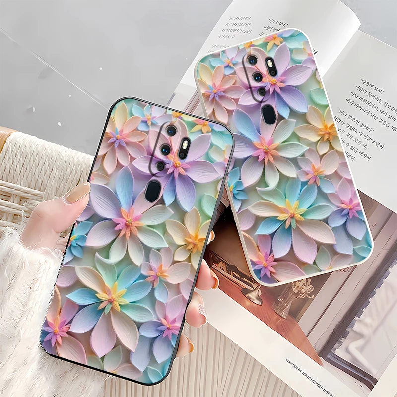 Showy Flowers Phone Case For OPPO A9 A9X K9 A8 A7X A7 K7X AX5 K5 A5 A5S A3S A1 Pro Silicone Soft Shockproof Bumper Back Cover