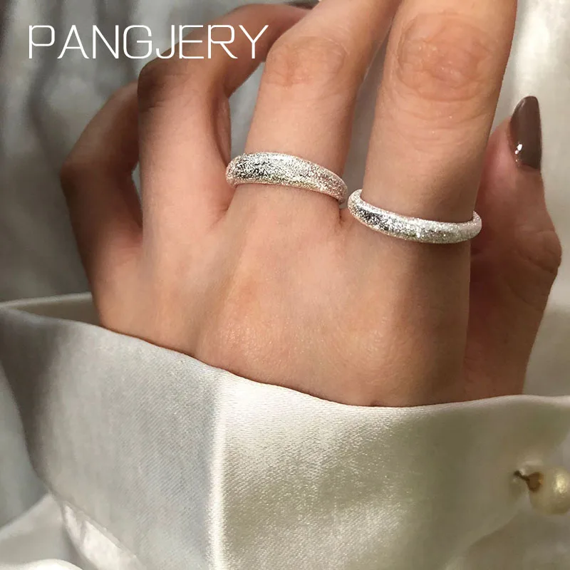 

PANGJARY 925 пробы серебряные кольца для женщин блестящие минималистичные модные дизайнерские изысканные темпераментные Простые Ювелирные изд...