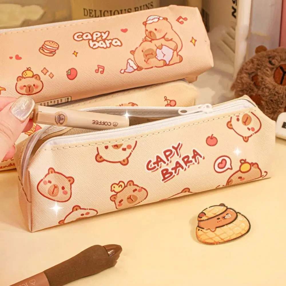 Сумка для хранения Kawaii Capybara сумка-карандаш милый дизайн канцелярская сумка с
