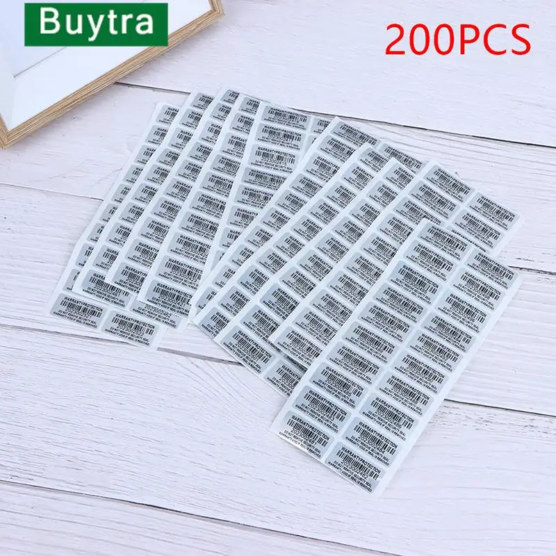 

200PCS protection warranty sticker 30mm x 15mm security seal tamper proof warranty sticker false decal