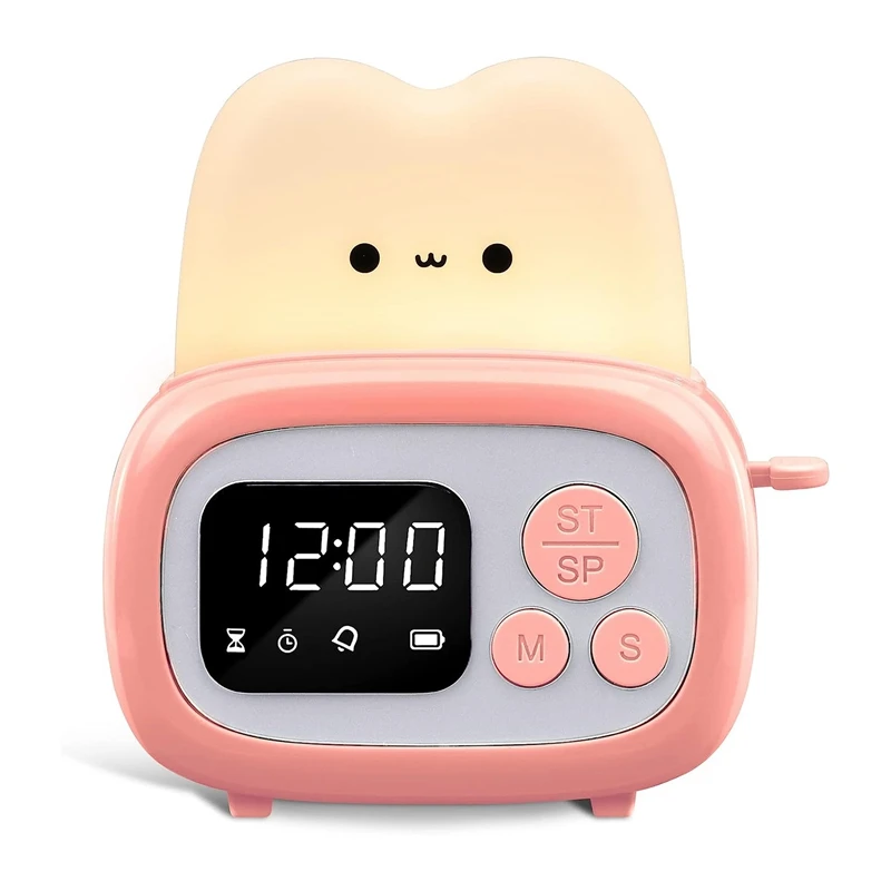 Alarm Digital Timer Easy To Use For Kids Pink