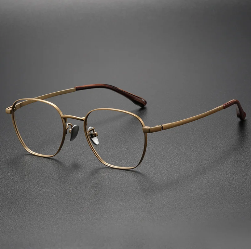 

Vintage Prescription Myopia Eyeglasses Frame Pure Titanium Men Optical Eyewear Anti Radiation Near Sighted Retro Glasses Women