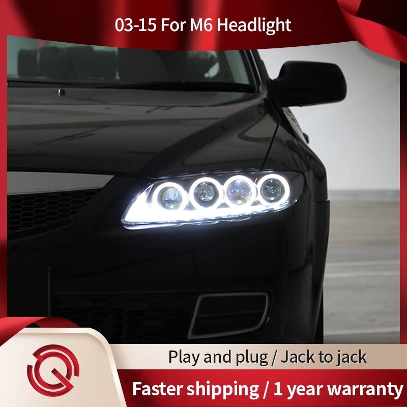 

Автомобильные аксессуары, фары для Mazda 6 светодиодный фары 2003-2015, передняя фара, автостайлинг, дневные ходовые огни, передняя фара