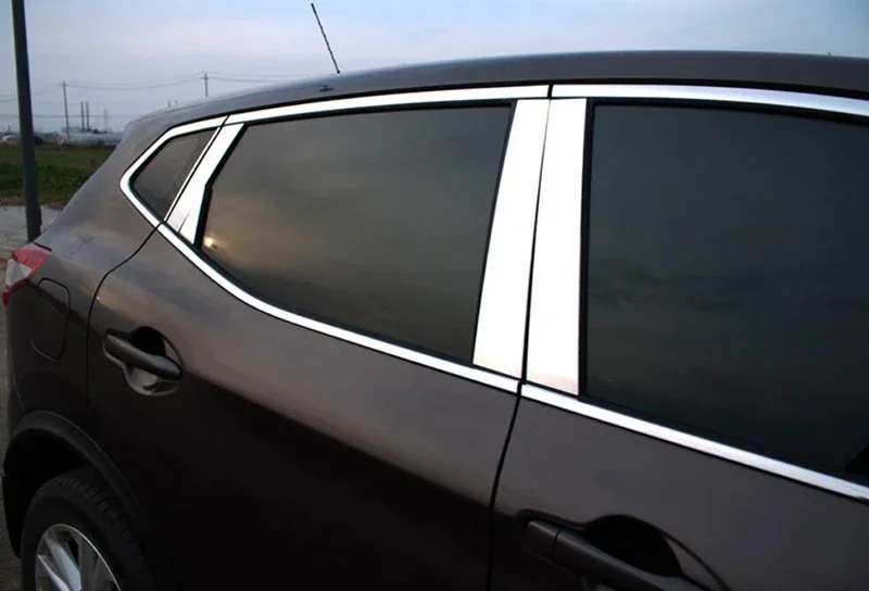 Стайлинг автомобиля накладка на окно наклейка колонку BC нержавеющая сталь