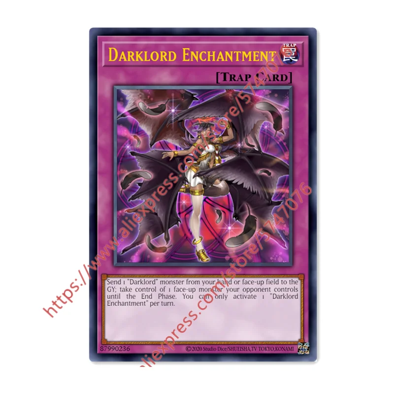 

Yu Gi Oh Darklord Enchantment SR японские английские DIY Игрушки Хобби Коллекционные игры
