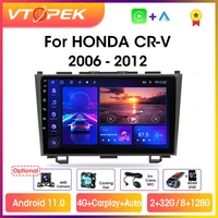 vtopek 9 4g carplay dsp rds 2din android 11 0 car radio multimedia player navigation gps for honda crv cr v 2006 2012 head unit