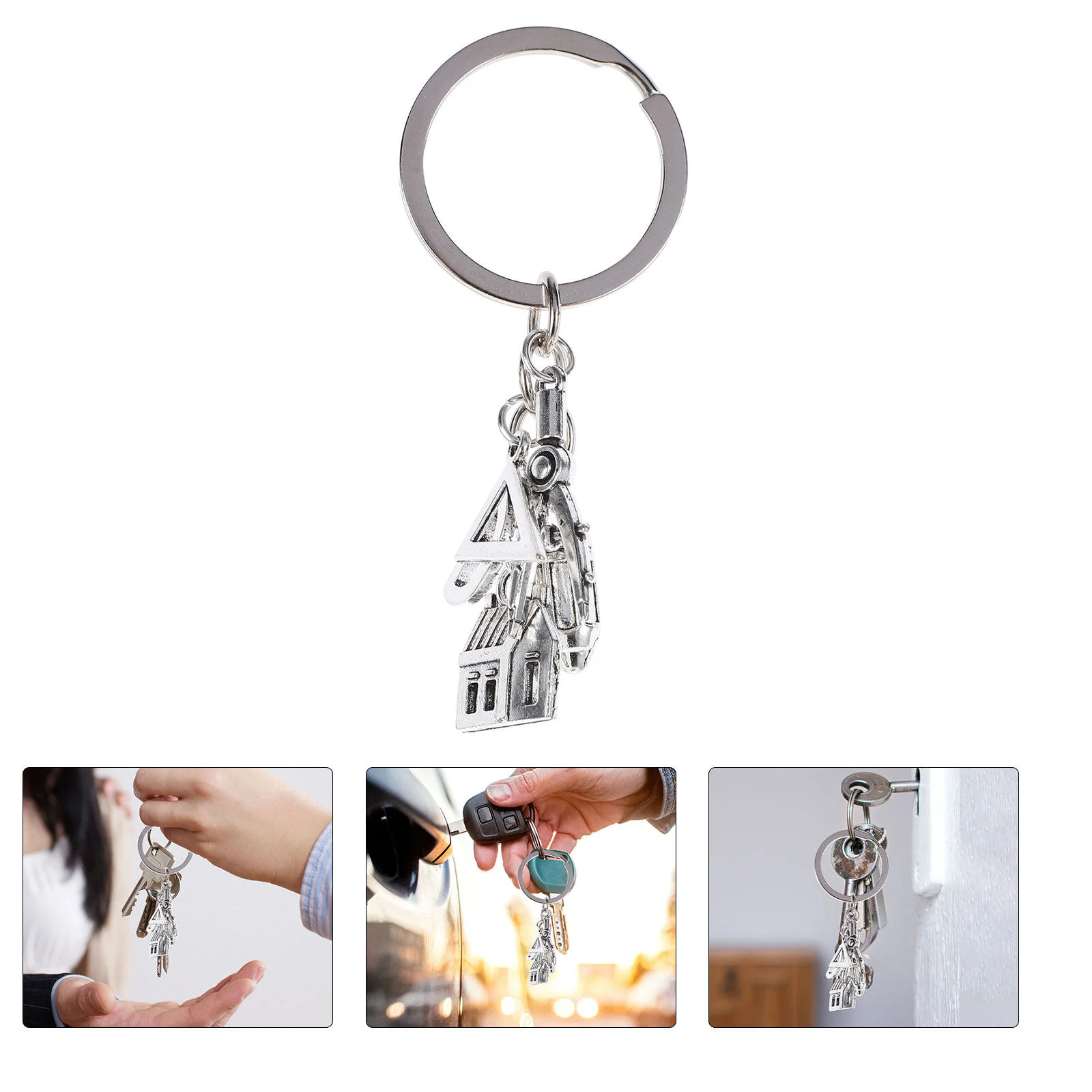 

Creative Key Rings Stainless Steel Pendant Holder Keychains Bulk Backpacks Kids