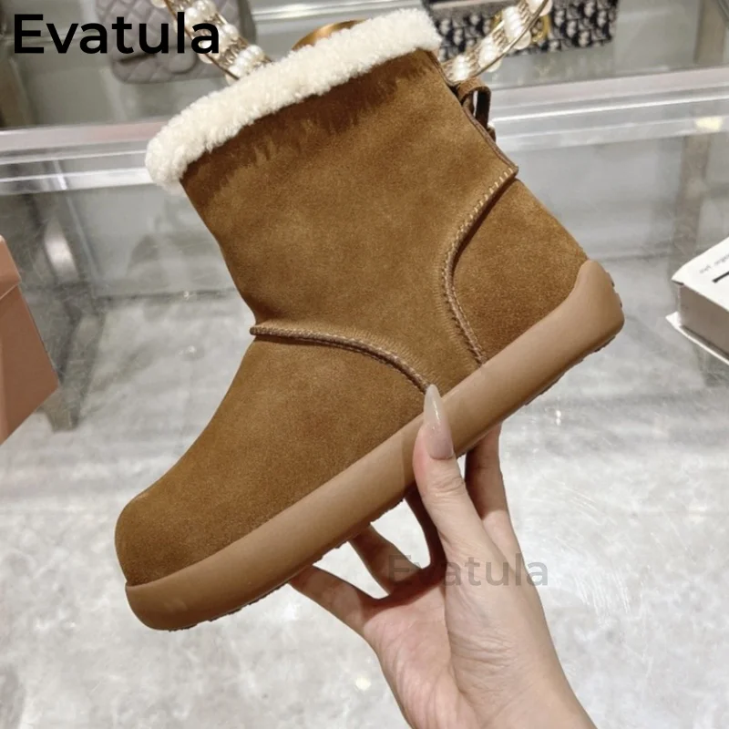 Дизайнерские зимние ботинки на меху с шерстяной окантовкой женские теплые