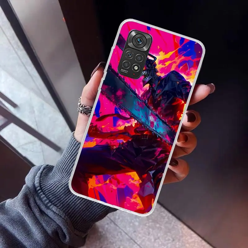 Чехол для телефона C-Chainsaw Mans Denji Xiaomi Redmi Note 10 11 12 13 14 Pro Plus 11S 12S 11T 11E 10S Note14 мягкая