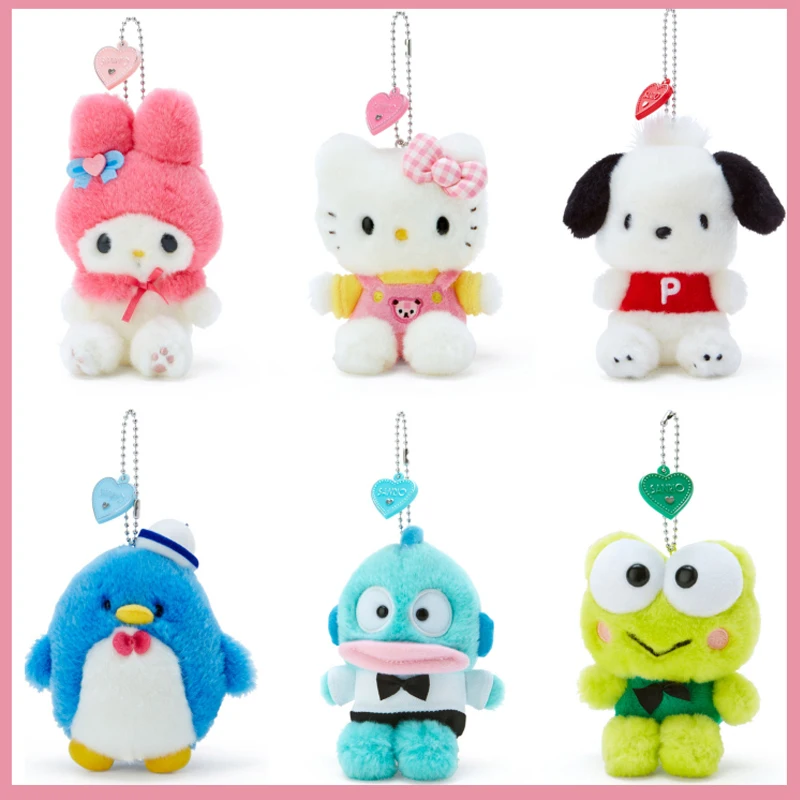 

Sanrioed Plush Keychain Kuromi Bag Accessories Pochacco Cartoon Pendant Hello Kittys Cinnamoroll Backpack Decorate Toys Gifts