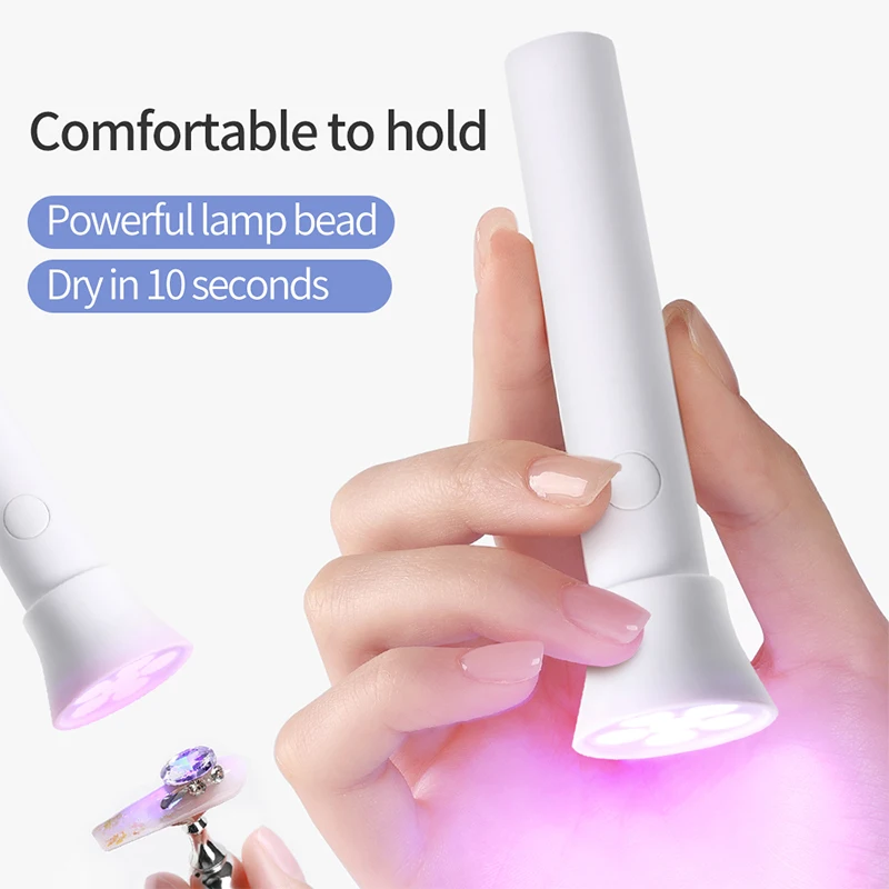 Портативная ручная УФ-сушилка для ногтей Быстросохнущий USB-вентилятор с 6 лампами