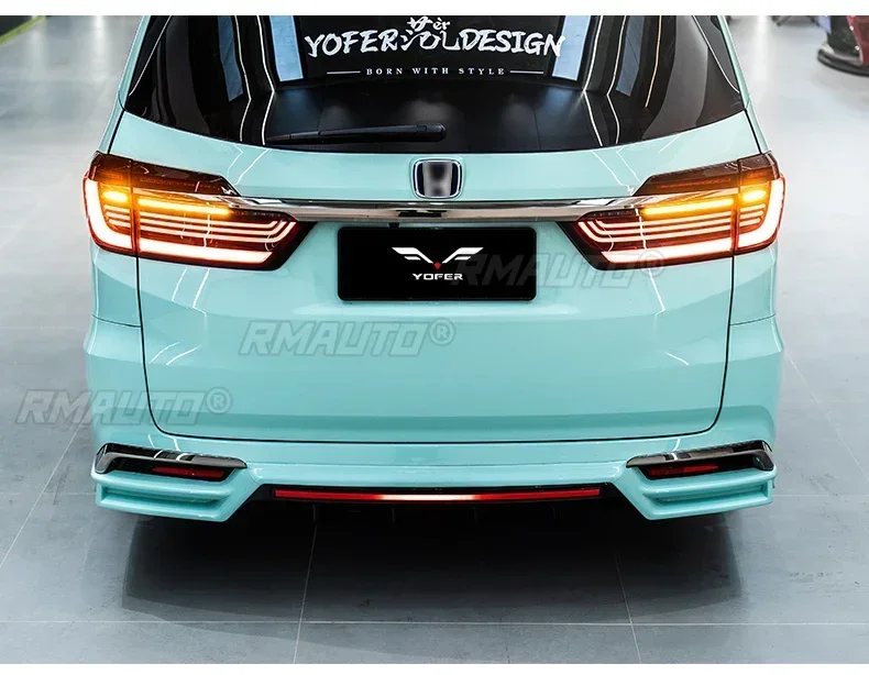Для Odyssey Body Kit спойлер заднего бампера глянцевый черный стиль YOFER диффузор для Honda