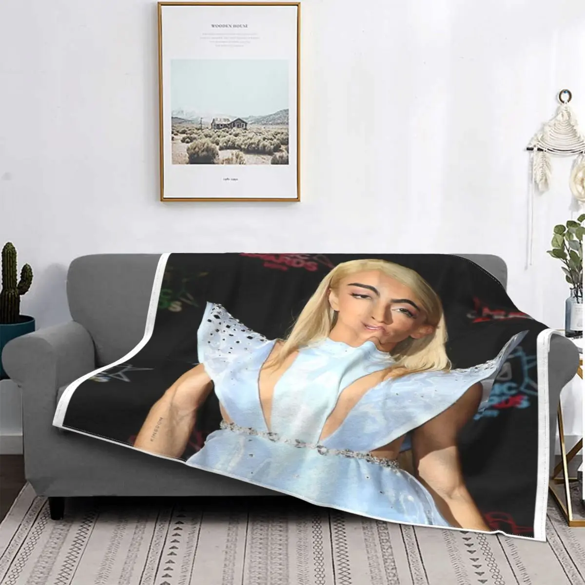 

Bial Hassani-colcha a cuadros para cama, manta con capucha, ropa de cama y fundas, 135