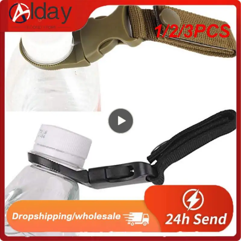 

1/2/3PCS clasp molle attach Buckle Holder tool webbing backpack Hanger Hook Carabiner Water Bottle clip hang camp hike outdoor
