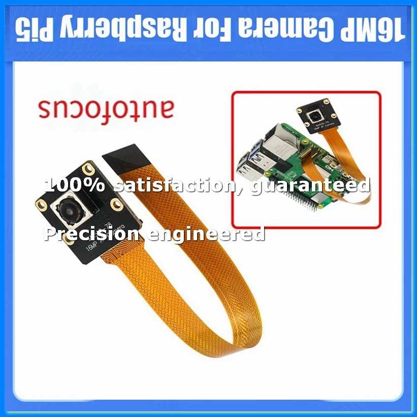 Фото 16-мегапиксельная камера для Raspberry Pi5, IMX519, автофокус, 78.5 °   Модуль камеры 4,28 мм для Raspberry Pi5 RPi5-A73M №1