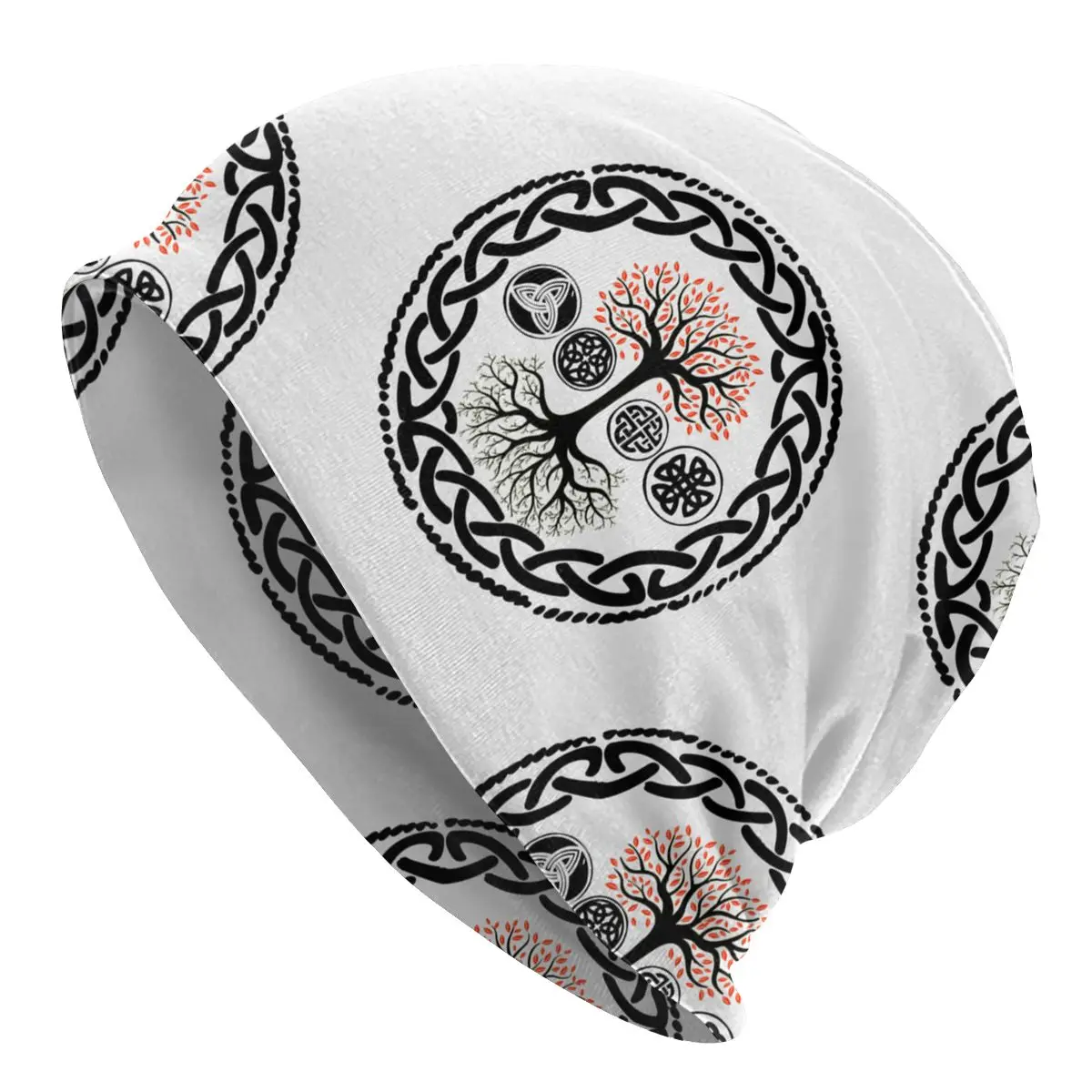 

Женские и мужские зимние облегающие шапки Викинг норвежский Tree, крутая осенне-зимняя уличная шапка Vegvisir, летняя Теплая двойная шапка для вз...