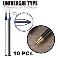 10pc wholesale imported ink pen refills black metal refill 0 5mm orbs blue gel pen writing calligraphy water refill 2508