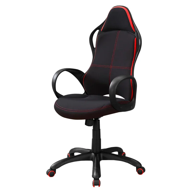 

Monarch Specialties Race Stripe Fabric Rolling Gaming Arm Chair