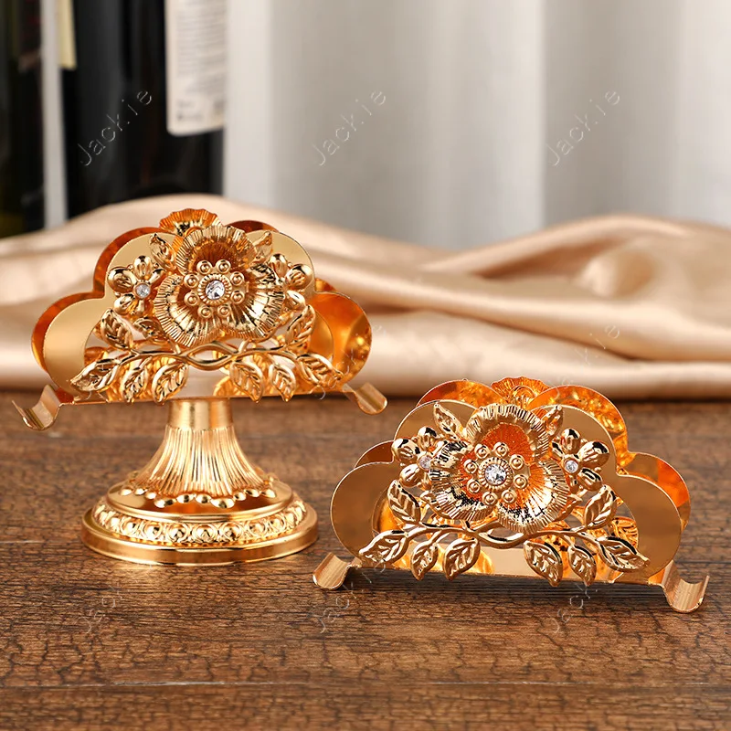 

Железный держатель для салфеток в скандинавском стиле, держатель для моделирования золотых цветов, украшение для гостиной, домашний держат...