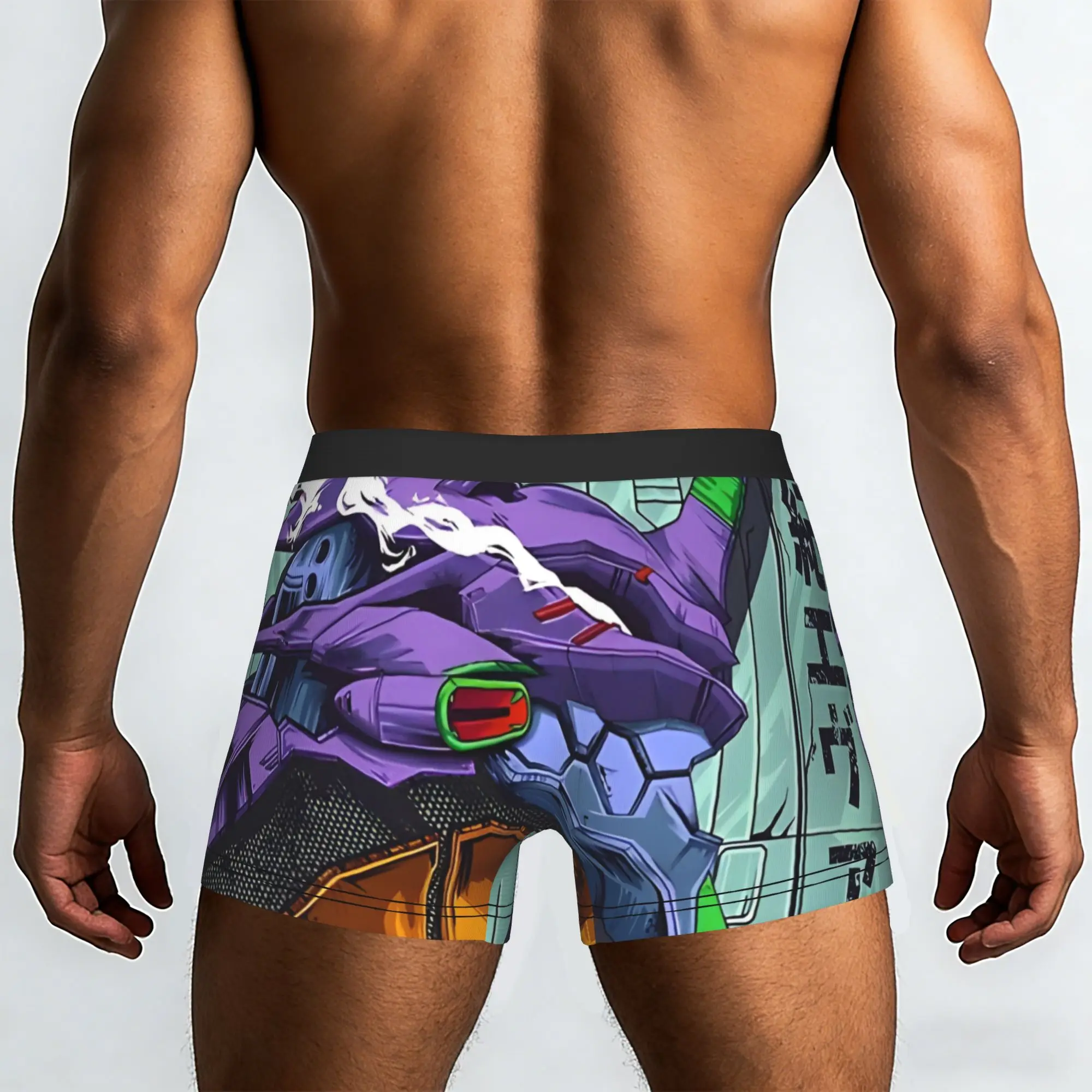 Фото Evangelion EVA 01 Bandai EVA Underpants Breathbale Panties Мужское нижнее белье, удобные шорты, трусы-боксеры №2