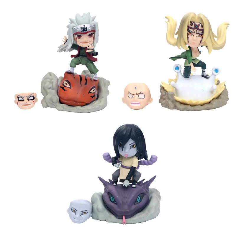 

Фигурки героев аниме «Наруто пятое ниндзя» Jiraiya Tsunade Orochimaru, игрушки