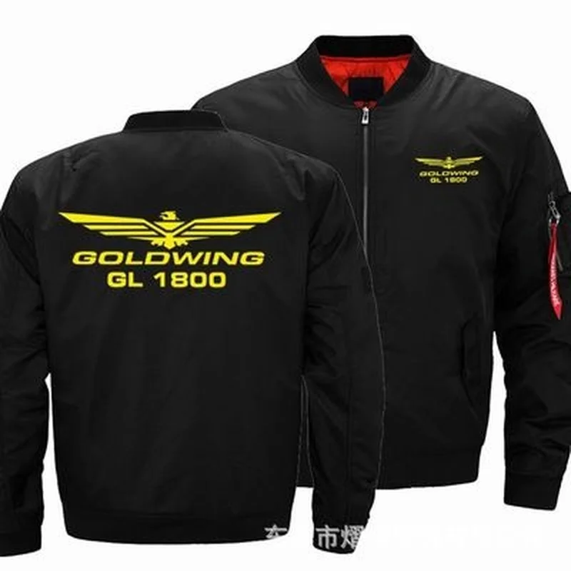 

Goldwing Gl 1800 Logo Flying Jacket New Autumn Winter Men Casual Zipper Long Sleeve Stylish Windproof Cotton-Padded Jacket