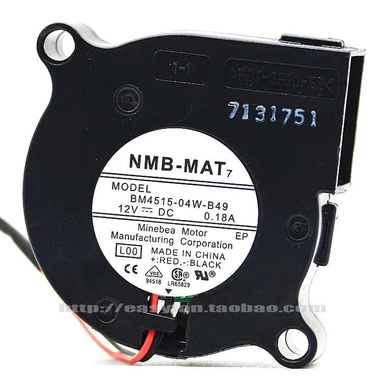 JFG для NMB-MAT Minebea BM4515-04W-B40 4,5 см турбинный вентилятор с двойным шарикоподшипником 12 В 0,18 А охлаждающий вентилятор (art.: 3920d3bbbd746) - 3920d3bbbd746