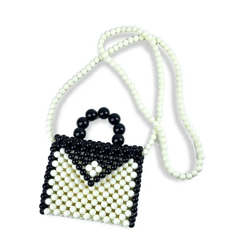 Модная мини-квадратная сумка через плечо контрастного цвета с украшением из