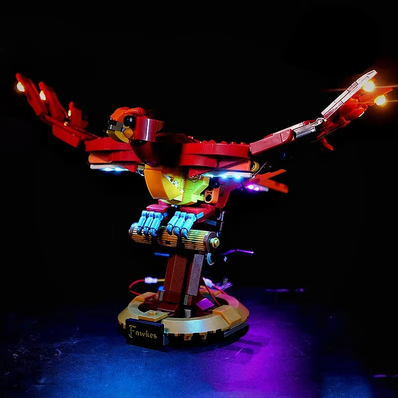 DIY радиоуправляемая лампочка Детский набор для LEGO 76394 птица (только искусственная