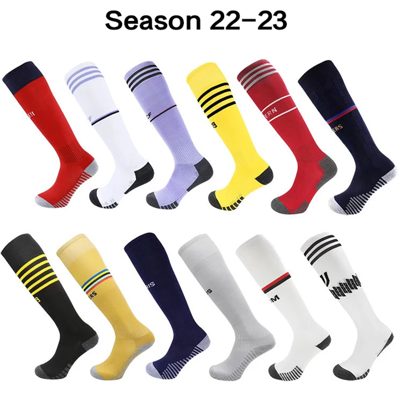 

2023/23 New Seasons Football Socks For Adult Children Thickening Towel Bottom Non-Slip Soccer Training Match Sport Stocking