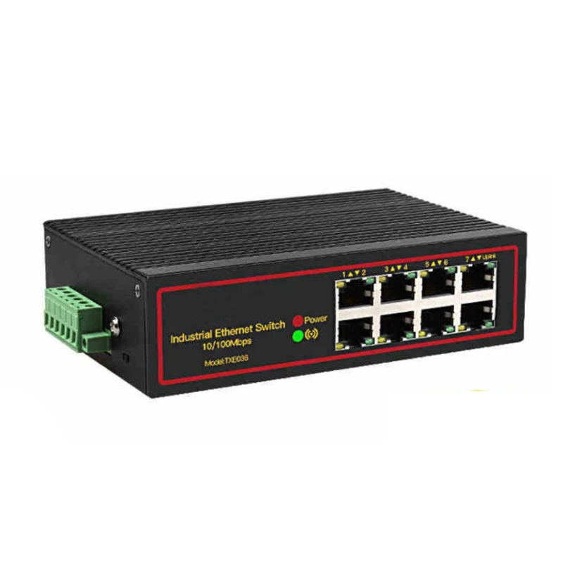 

Промышленный хаб коммутатора Ethernet 100M Rj45, разветвитель Lan Hub 8-Port
