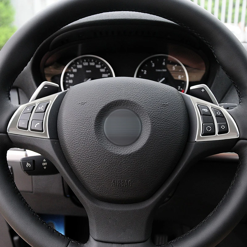 Для BMW X5 E70 X6 E71 2009-13 консоль Кнопка рулевого колеса декоративная рамка Крышка отделка автомобильные аксессуары интерьерная наклейка (art.: 3920c8a09ba02) - 3920c8a09ba02