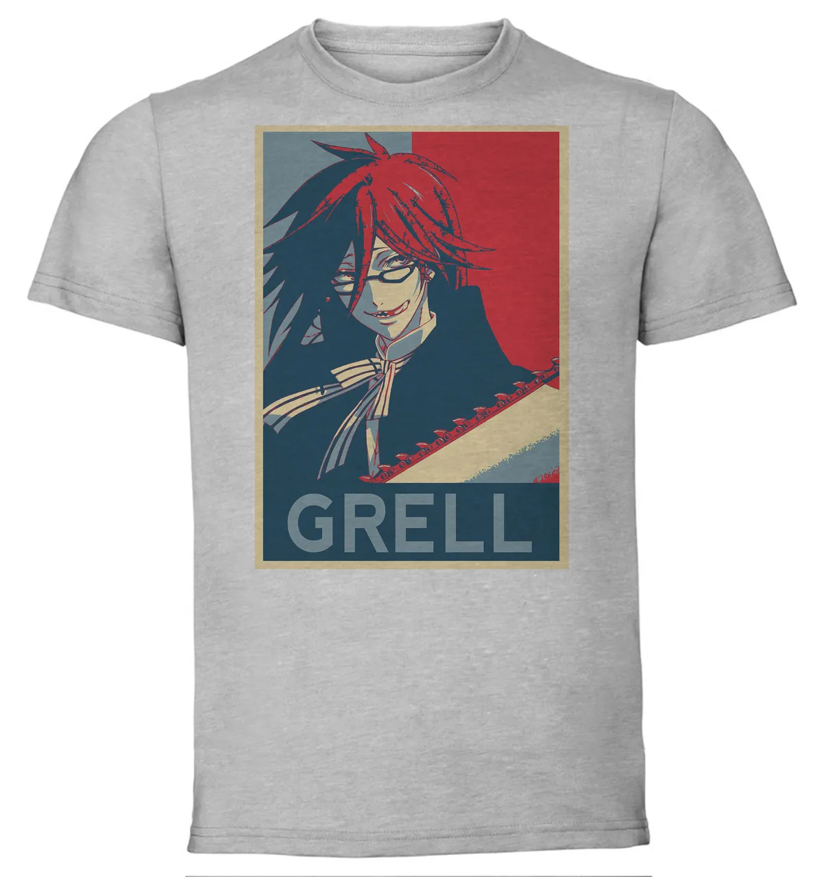 Футболка унисекс серая Propaganda Black Butler Grell