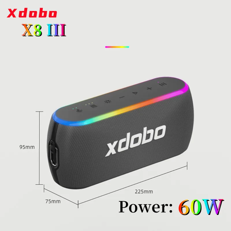 Портативный беспроводной Bluetooth-Динамик XDOBO X8 III, 60 Вт