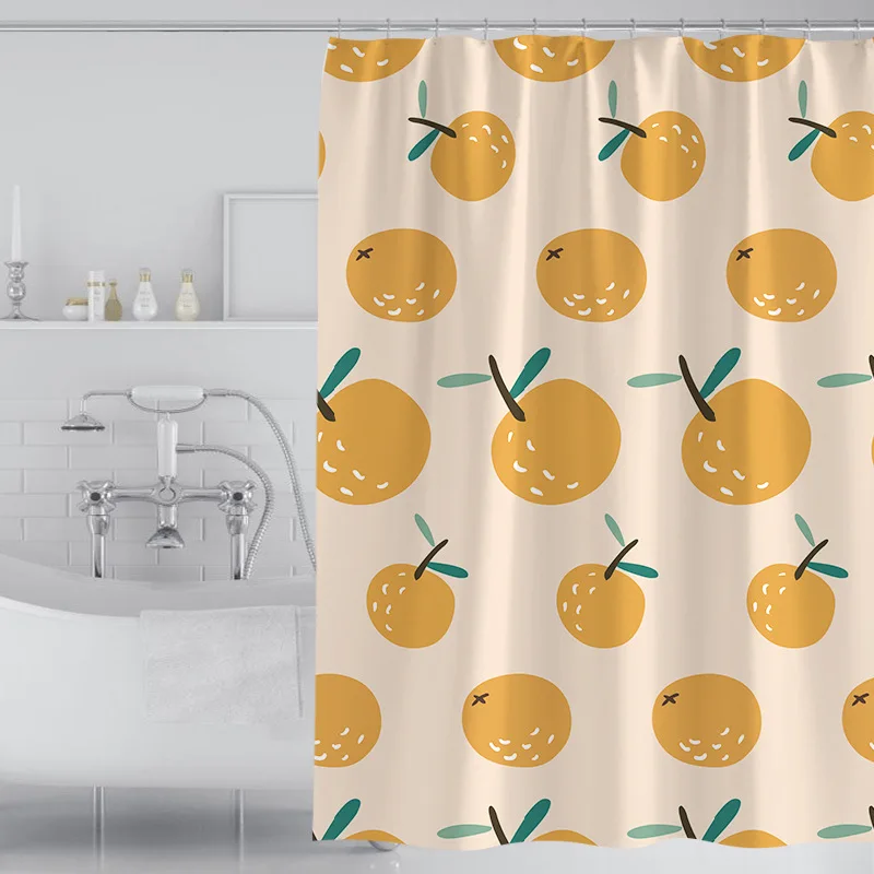 

Fruit Pattern Shower Curtain For Bathroom Waterproof MildewProof Bath Curtain Thick Fabric Bathroom Accessories Partition Drape