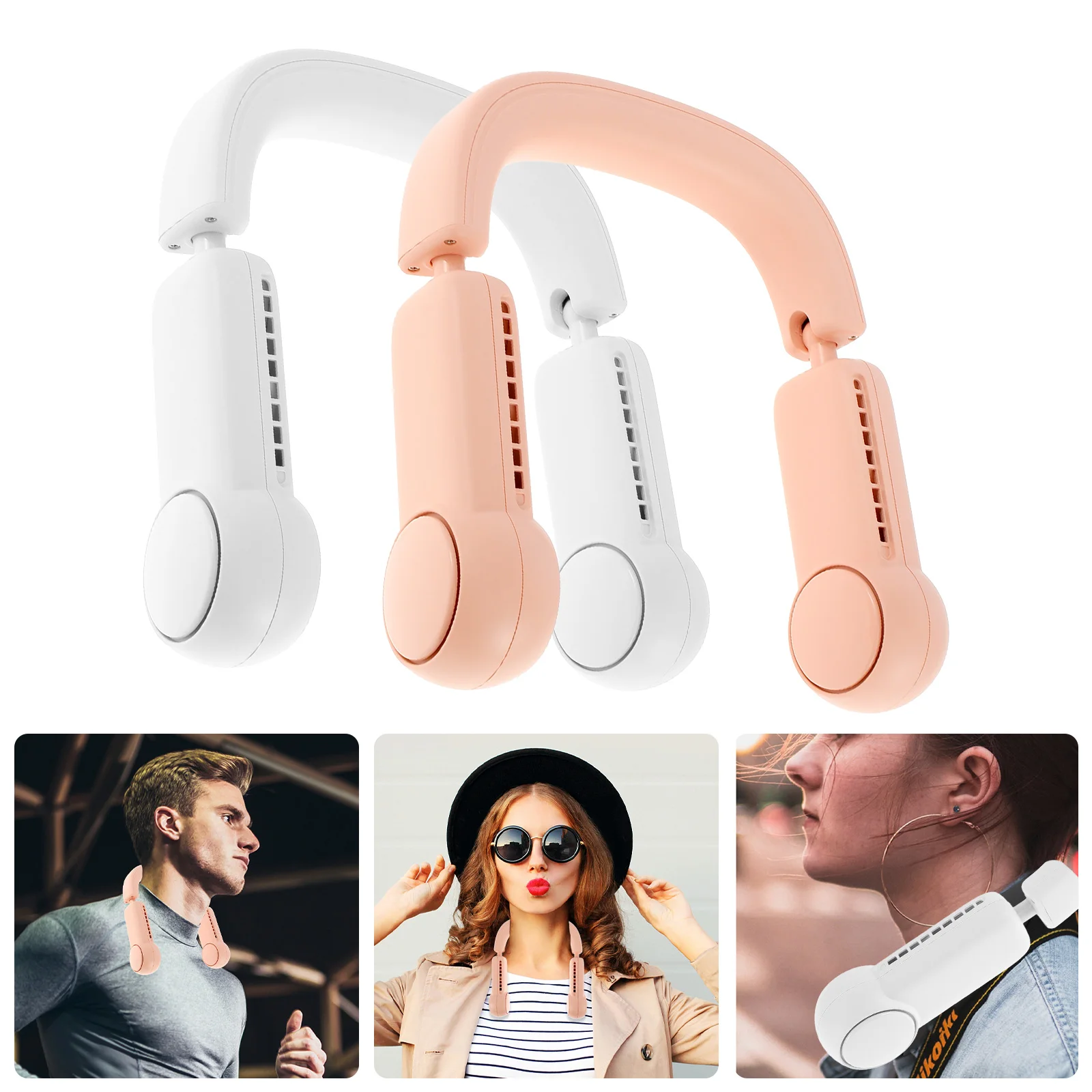 

Портативный шейный вентилятор, 3000 мАч, USB, перезаряжаемые, Hands Free, Охлаждающие вентиляторы с 3 скоростями ветра, складной безлопастный персональный мини-вентилятор, тихий