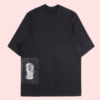 ro brand minimalist rick men printed t shirt oversized t shirts owens trend top high quality men streetwear cotton tee