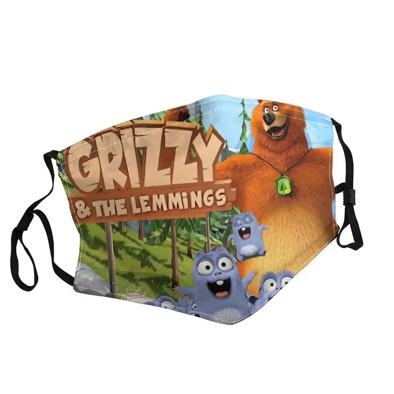 

Маска для лица Grizzy And The lemming неодноразовая, пылезащитный респиратор в стиле унисекс, с рисунком аниме, для ТВ, с защитой от пыли, маска для рта