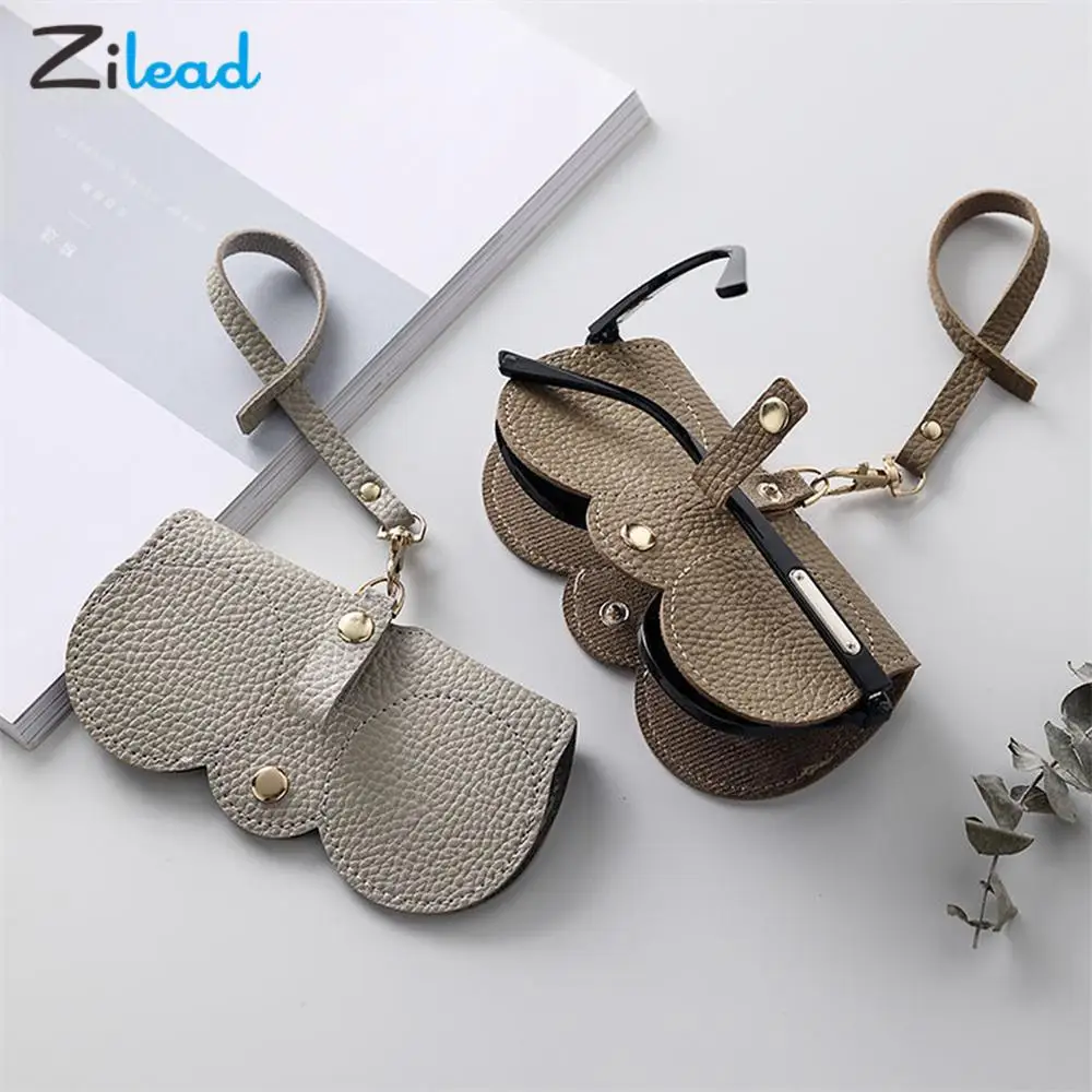 

Zilead Soft Leather Sunglasses Bag Leather Glasses Case Holder Portable Soft Leather Sunglasses Bag Slim Sunglasses Pouch Cover