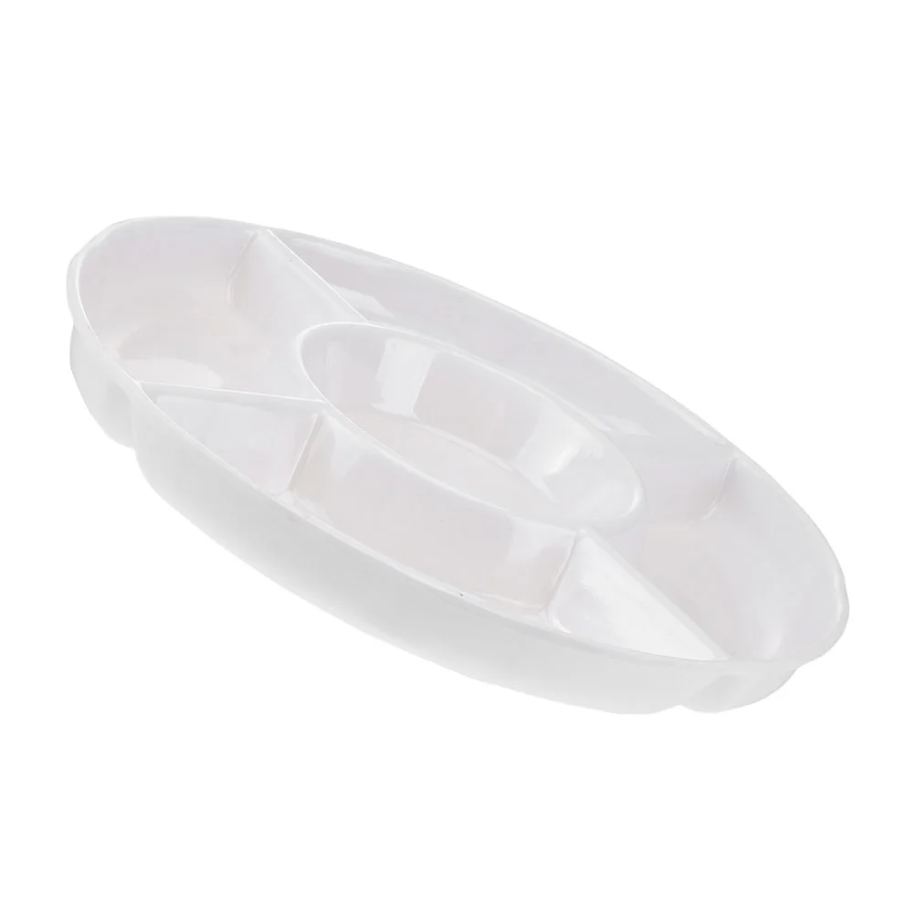 

5-compartment Plate Lunch Compartment Plate Cookie Plate Snack Tray Nut Serving Container Snack Serving Dish